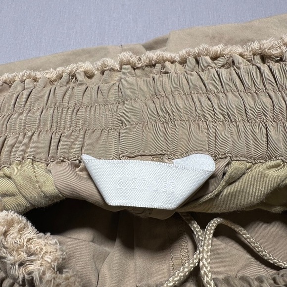 Dion Lee Womens Drawstring Khaki High Rise Waist Wide‎ Leg Cargo Pants 4 - Picture 10 of 16